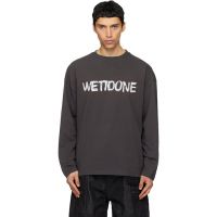 Gray We11done Graffiti Logo Long-Sleeved T-shirt 261327M213001