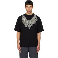 We11done Black Cross Necklace T-shirt 261327M213010