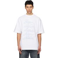 White WE11DONE Multi Logo T-shirt 261327M213014