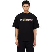 Black WE11DONE Patchwork T-shirt 261327M213022