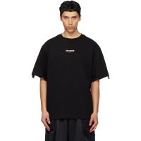 We11done Black 1506 Logo Tape T-shirt 261327M213023