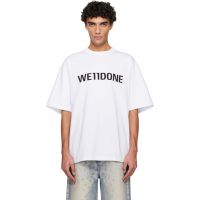 We11done White Large Basic Logo T-shirt 261327M213033