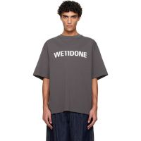 We11done Gray Large Basic Logo T-shirt 261327M213034