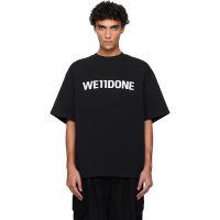 We11done Black Large Basic Logo T-shirt 261327M213035