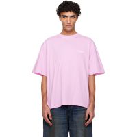 We11done Pink 1506 Wave Logo T-shirt 261327M213038