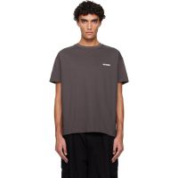 We11done Gray Mini Logo T-shirt 261327M213039