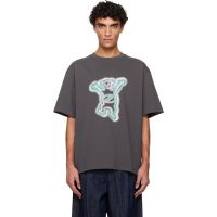 We11done Gray Colorful Teddy T-shirt 261327M213042