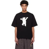 We11done Black Teddy Logo T-shirt 261327M213043