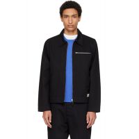 Merz b. Schwanen Black Zipped Twill Jacket 261328M180000