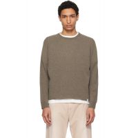 Merz b. Schwanen Taupe Lightweight Merino Wool-Cashmere-Silk Sweater 261328M201000