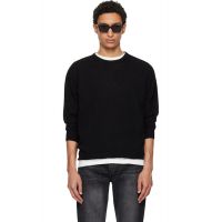 Merz b. Schwanen Black Lightweight Merino Wool-Cashmere-Silk Sweater 261328M201002