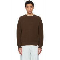 Merz b. Schwanen Brown Sturdy Ribbed Cotton Sweater 261328M201003