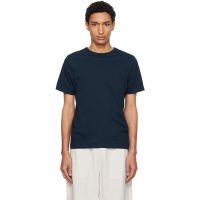 Merz b. Schwanen Navy 1950s Loopwheeled Classic Fit Lightweight T-shirt 261328M213001