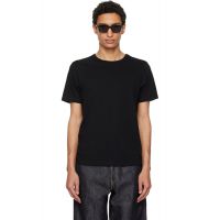 Merz b. Schwanen Black 1950s Loopwheeled Classic Fit Lightweight T-shirt 261328M213013