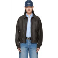 CARRER Brown Coda Leather Jacket 261329M181000