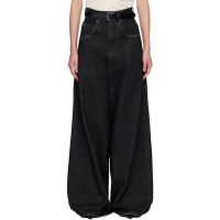 LUU DAN Black Drop Crotch Denim Jeans 261331F069003