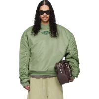 LUU DAN Green Unibomber Sweatshirt 261331M175003