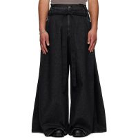 LUU DAN Black Tie Maxi Jeans 261331M186005