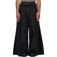 LUU DAN Black Tie Maxi Jeans 261331M186005
