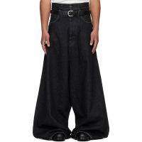 LUU DAN Black Drop Crotch Jeans 261331M186009