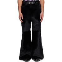 LUU DAN Black Year of the Horse Pony Phat XL Leather Trousers 261331M189003