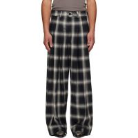 LUU DAN Gray Triple Pleat Trousers 261331M191001