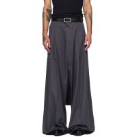 LUU DAN Gray Lowline Trousers 261331M191003