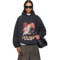 LUU DAN Gray Year of the Horse Oversized Hoodie 261331M202002