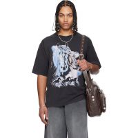LUU DAN Gray Year of the Horse Oversized Concert T-shirt 261331M213007