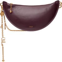 Burgundy Soft Leather Mini Chloe Icons Shoulder Bag 261338F048006