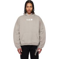 ALEXANDER DIGENOVA Gray Truth Serum Shrunken Hoodie 261339M202001