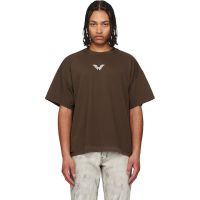 ALEXANDER DIGENOVA Brown Logo Inside Out T-shirt 261339M213005