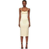 Mugler Yellow Lingerie Midi Dress 261345F054001