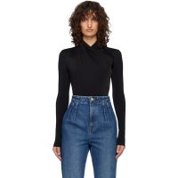 Mugler Black Scarf Bodysuit 261345F358007