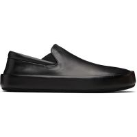 Marsell Black Cassapelle Leather Slip-on Sneakers 261349M237003