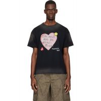 Andersson Bell Black Essential Spray Wash Heart Message T-shirt 261375M213014
