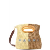 Marni Brown & Yellow Paper Raffia Seaside Bag 261379F046007