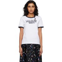 Marni White Flock Print Jersey T-shirt 261379F110001