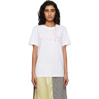White Marni Logo Flock Fluffy Cat Jersey T-shirt 261379F110008