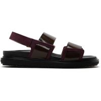 Marni Brown & Burgundy Fussbett Sandals 261379F124002