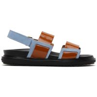 Marni Tan & Blue Fussbett Sandals 261379F124003