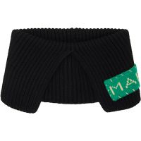 Marni Black Fisherman Rib Wool Pullover Scarf 261379M150006