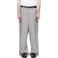 Marni Gray Check Wool Trousers 261379M191004