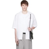 White Peeping Marni Logo Bowling Shirt 261379M192014