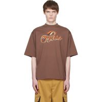 Brown Cotton Marni Wave Print T-shirt 261379M213010