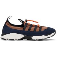 Marni Brown & Navy Lycra Lace-Up Running Sneakers 261379M237001