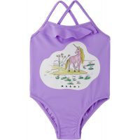 Marni Baby Purple Ruffled Swimsuit 261379M694001