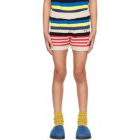 Marni Kids Multicolor Cotton Knit Mixed Stripes Shorts 261379M721001