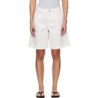 Maison Kitsune White Denim Shorts 261389F088001