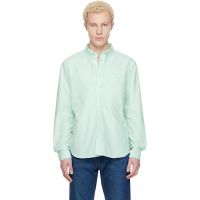 Maison Kitsune Green Profile Fox Casual Shirt 261389M192003